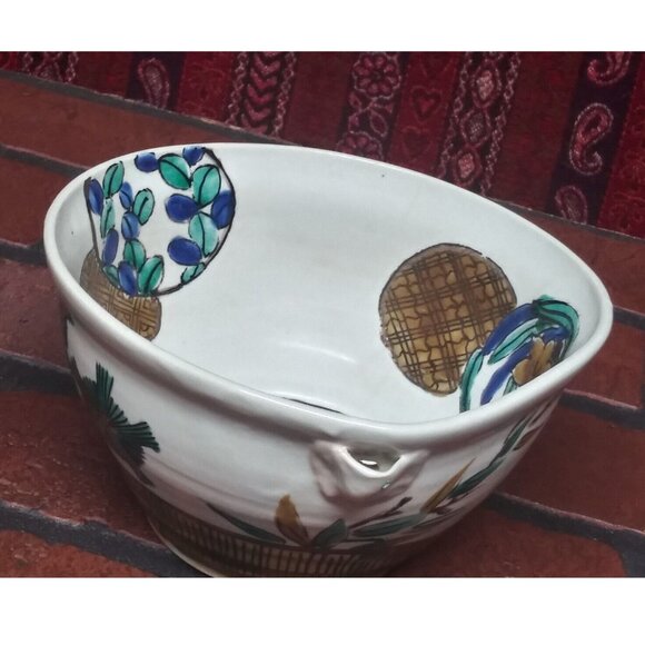 Vintage Japanese Pottery Tea Bowl Matcha Chawan ?Ceremony Spout Sankaku RARE HTF - Picture 5 of 9